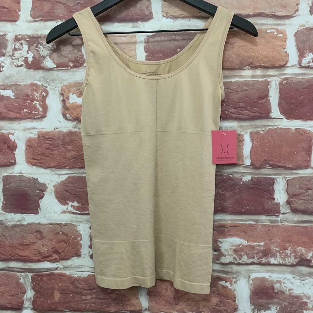 Yummie Tummie Heather Thompson Medium Large Top Tan Nude Shapewear Shaping Tank